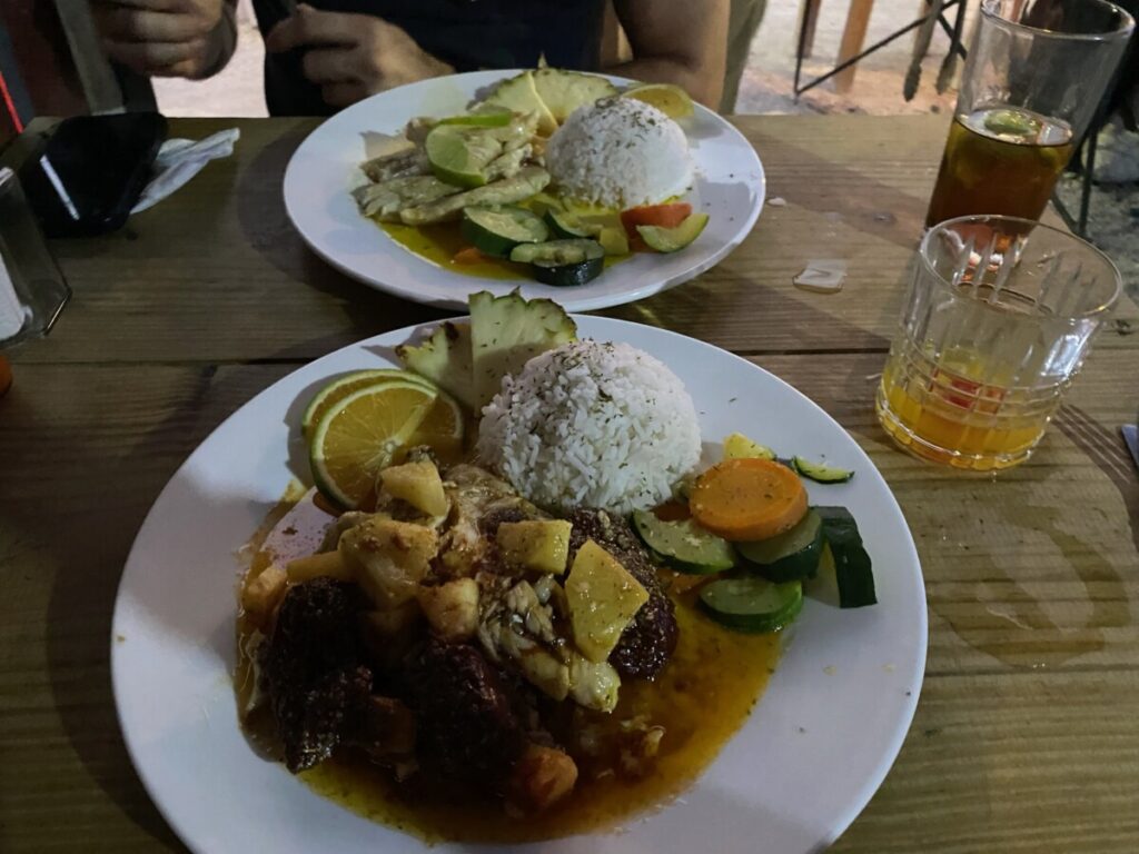 The jerk fish at Reina's Caye Caulker