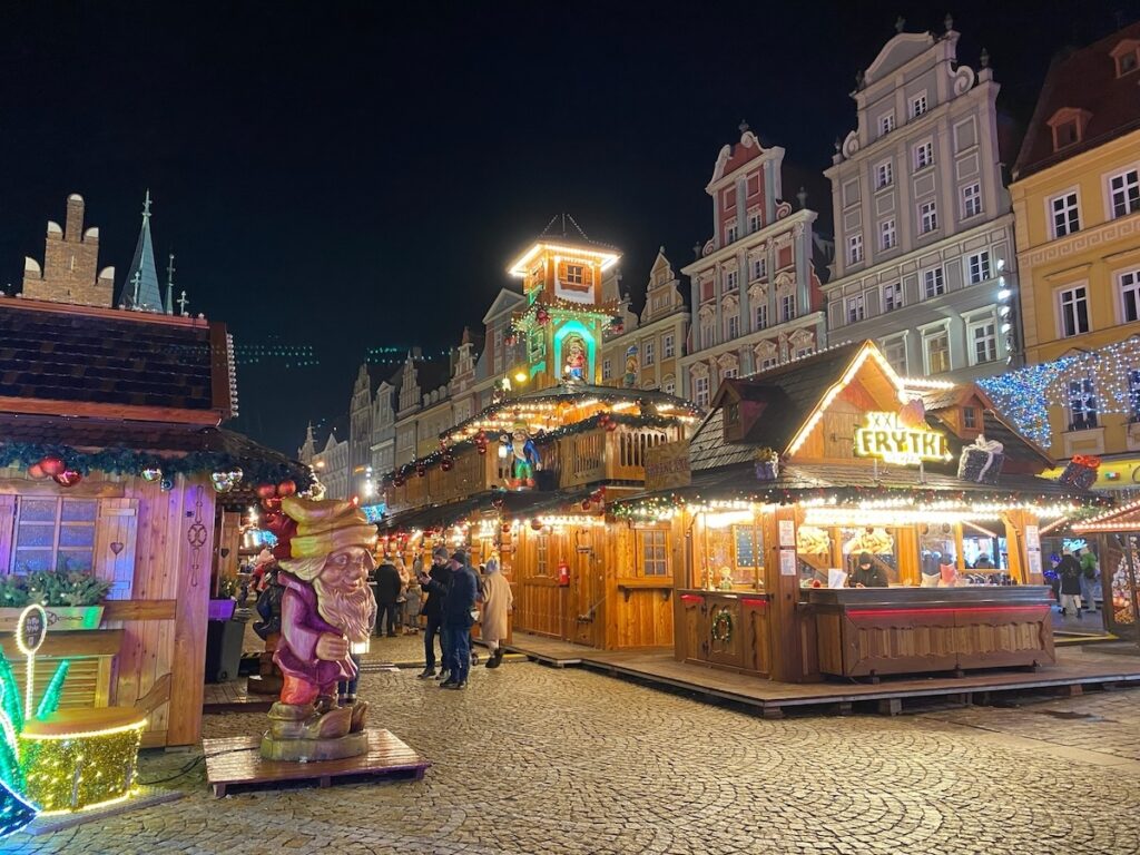 Wroclaw street at Christmas