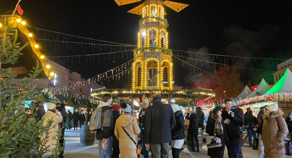 Poznan Christmas market pyramid