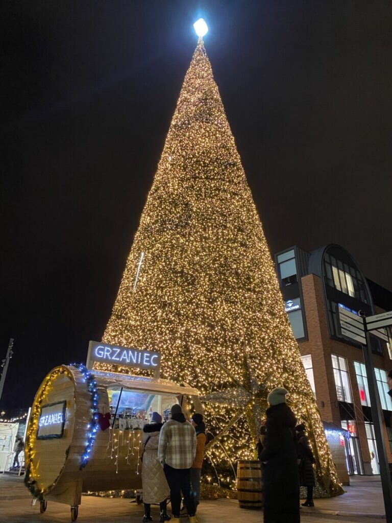 Christmas tree in town square