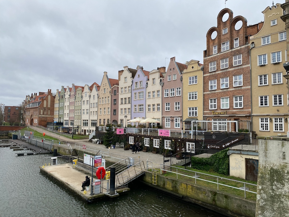 Walk along the river in Gdansk