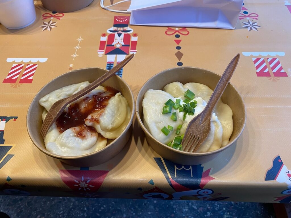 Pierogis at the Gdansk Christmas market